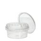 O copo delicatessen Starpak 38 é um recipiente PP redondo e transparente de 180 ml (Ø 9,5 cm, altura 4,5 cm) com fecho de originalidade e película retrátil - ideal para apresentar ou armazenar iguarias. O conjunto contém 38 peças.