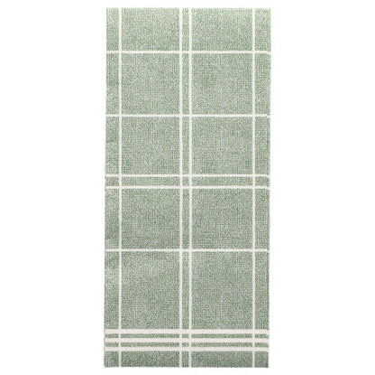 Os PAPSTAR guardanapos Kitchen Craft "ROYAL Collection" (pacote de 50, 48 x 33 cm) destacam-se pelo seu design retangular verde com grade branca e duas linhas paralelas – ideal para uma decoração de mesa elegante. Marca: PAPSTAR GmbH.