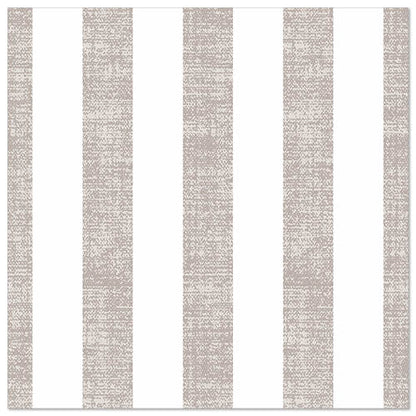 Um padrão quadrado com listras verticais alternadas, texturizadas em cinza claro e branco sólido, inspirado nos 50 guardanapos "ROYAL Collection" 1/4-dobra 40 x 40 cm cinza da PAPSTAR GmbH.