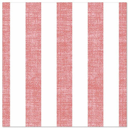 O design com listras verticais bordô em uma aparência usada texturizada e listras brancas sólidas combina perfeitamente com PAPSTAR 50 guardanapos "ROYAL Collection" 1/4-Dobra 40 x 40 cm de PAPSTAR GmbH.