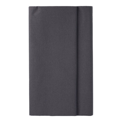 Uma toalha de mesa cinza escuro simples PAPSTAR da ROYAL Collection (120 cm x 180 cm, tecido) da PAPSTAR GmbH está cuidadosamente dobrada diante de um fundo branco.