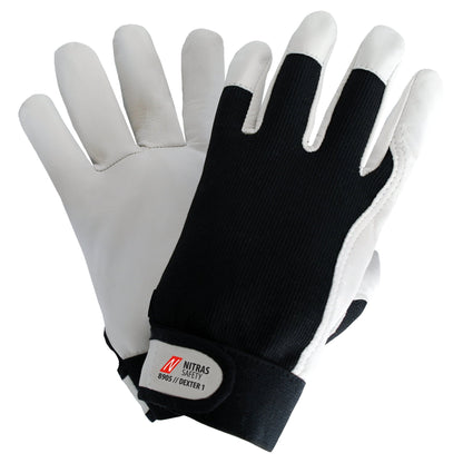NITRAS DEXTER 1, luvas mecânicas, cinza / preto