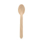 A PAPSTAR colher de madeira "pure" de 16 cm, encerada, ecológica (100 unidades, PAPSTAR GmbH) é exibida com uma concha arredondada e cabo reto - ideal para uso na gastronomia.