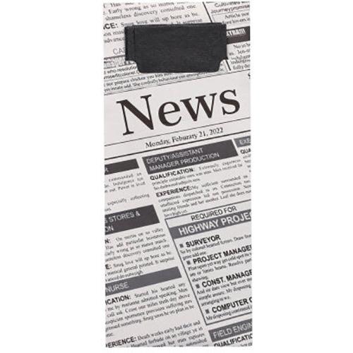 Além de um jornal dobrado com data de segunda-feira, 21 de fevereiro de 2022, com ofertas de emprego e pequenos anúncios, há 520 porta-talheres (20 x 8,5 cm) da PAPSTAR GmbH com guardanapos de 2 camadas correspondentes no formato 33 x 33 cm.