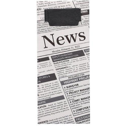 Além de um jornal dobrado com data de segunda-feira, 21 de fevereiro de 2022, com ofertas de emprego e pequenos anúncios, há 520 porta-talheres (20 x 8,5 cm) da PAPSTAR GmbH com guardanapos de 2 camadas correspondentes no formato 33 x 33 cm.