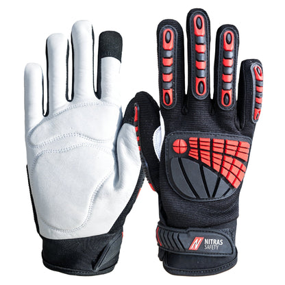 NITRAS DEXTER ULTIMATE, luvas mecânicas, pretas / cinza