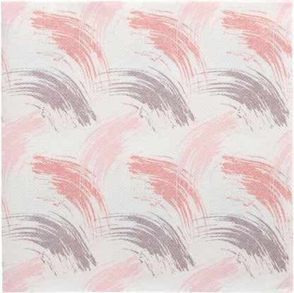 Um fundo texturizado com pinceladas repetidas em Bordeaux, rosa e malva sobre branco, inspirado na elegância dos 50 guardanapos "ROYAL Collection" 1/4-dobra 40 x 40 cm em cor de vinho da PAPSTAR GmbH.