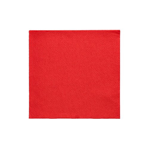Está representado um único guardanapo vermelho PAPSTAR 1/4-dobra (24x24 cm, "DAILY Collection", 20 peças) da PAPSTAR GmbH sobre um fundo branco.