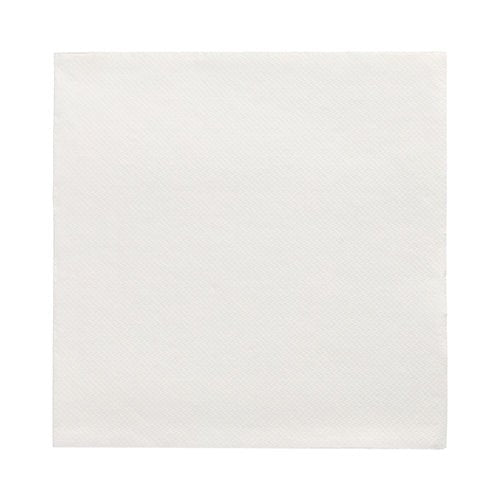 Um PAPSTAR de 20 guardanapos "DAILY Collection" 1/4-dobra (32x32 cm) da PAPSTAR GmbH está ilustrado sobre um fundo branco. O guardanapo quadrado branco destaca-se pela sua estrutura discreta – ideal para uma decoração de mesa elegante.
