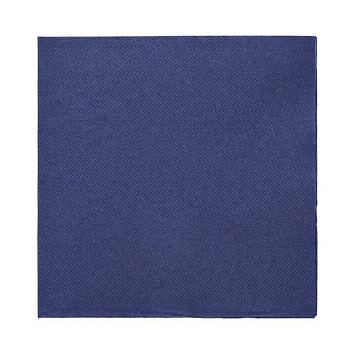 Os 20 guardanapos "DAILY Collection" 1/4-dobra, 32x32 cm, da PAPSTAR GmbH apresentam-se em azul escuro simples com estrutura simples e bordas retas – ideal para qualquer decoração de mesa, apresentado sobre um fundo branco.