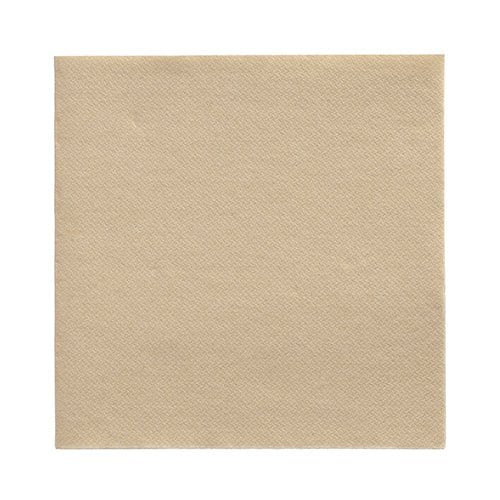 Um único PAPSTAR guardanapo bege "DAILY Collection" (32x32 cm, 1/4-dobra) da PAPSTAR GmbH é ilustrado sobre um fundo branco, ideal para guardanapos elegantes ou decoração de mesa simples.