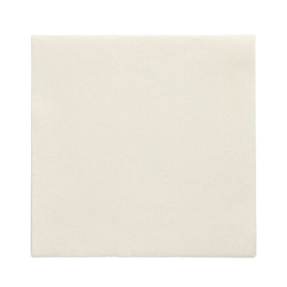 Um único guardanapo quadrado PAPSTAR 150 "DAILY Collection" 1/4-dobra (32 cm x 32 cm) da PAPSTAR GmbH é apresentado não dobrado sobre um fundo branco, mostrando sua cor branca simples e textura de superfície discreta.