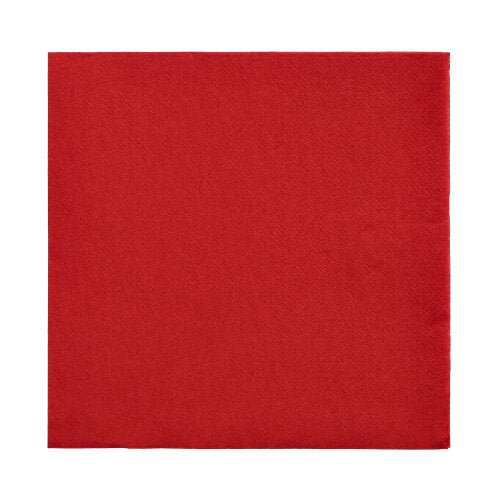 Um 150 guardanapos "DAILY Collection" (1/4-dobra, 32x32 cm) da PAPSTAR GmbH é mostrado em vermelho liso sobre um fundo branco e é feito de papel de alta qualidade sem padrões ou designs visíveis.