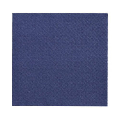 A imagem mostra simples guardanapos azul-escuros PAPSTAR 150 "DAILY Collection" 1/4-dobra 32x32 cm da PAPSTAR GmbH sobre fundo branco.