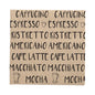 Os 20 guardanapos da PAPSTAR GmbH (33x33 cm, 3 camadas, dobrados em 1/4, natural) são decorados com letras pretas de café e motivos de xícaras - guardanapos elegantes para cafés e amantes de café.