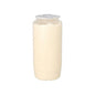 Uma luz de óleo de composição Starpak clara (Ø 6,8 cm · 14,2 cm) com capa transparente está fechada com uma tampa transparente e ilustrada contra um fundo branco simples. Embalagem: 1 peça.