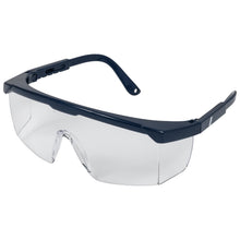 NITRAS VISION PROTECT BASIC, óculos para têmporas, transparente / azul marinho, plástico EN 166 | Pacote (12 peças)