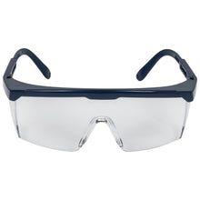 NITRAS VISION PROTECT BASIC, óculos para têmporas, transparente / azul marinho, plástico EN 166 | Pacote (12 peças)