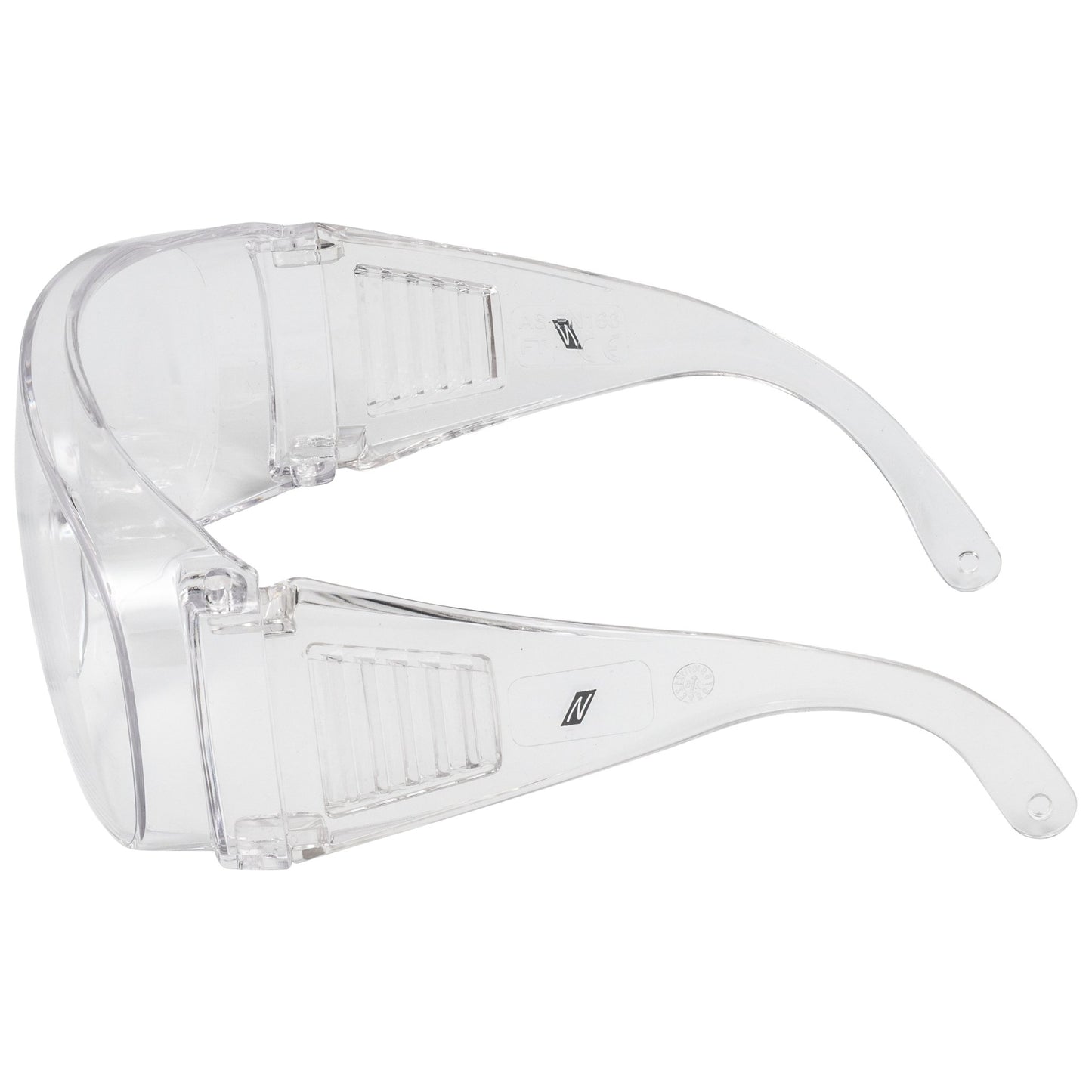 NITRAS VISION PROTECT BASIC, óculos para templos, transparentes, plástico EN 166 | Pacote (12 peças)