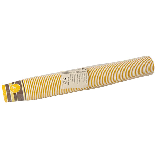 Uma embalagem com 80 copos Starpak "To Go" (0,1 l, Ø 6 cm) de papel amigo do ambiente, embalados em película transparente com informações do produto e etiqueta da marca.