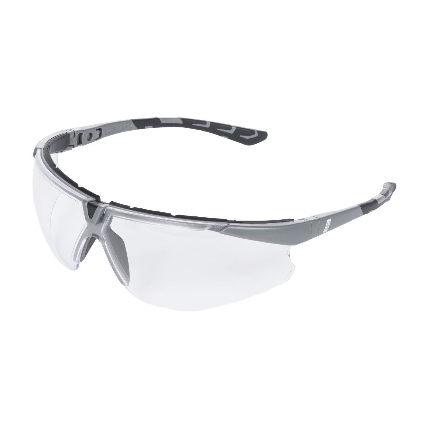 NITRAS VISION PROTECT PREMIUM, óculos para têmporas, transparente / cinza, plástico ISO 16321-1 | Pacote (12 peças)
