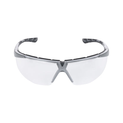 NITRAS VISION PROTECT PREMIUM, óculos para têmporas, transparente / cinza, plástico ISO 16321-1 | Pacote (12 peças)