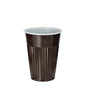 O copo automático térmico Starpak 100 (PS, 0,18 l, Ø 7,03 cm, 9 cm) em Castanho/Branco com exterior canelado e interior liso fica em pé – ideal para manter as bebidas quentes em movimento. Fornecido em pacote de 100.