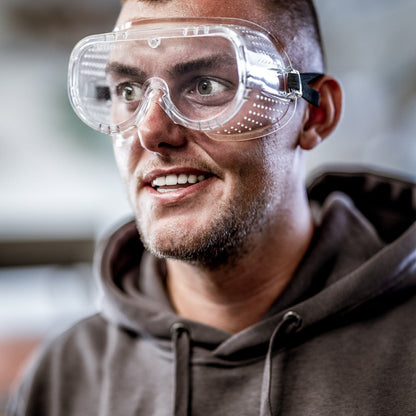 NITRAS VISION PROTECT BASIC, óculos de visão completa, transparentes, EN 166 PVC | Pacote (1 peça)