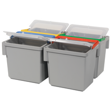 Balde giratório Numatic de 4 litros, cinza com alça codificada por cores