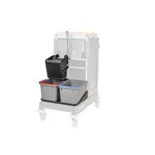 Numatic SRK1S preto - Prensa universal VA, balde 2 x 17 L cinza, tigela para balde | Pacote (1 peça)