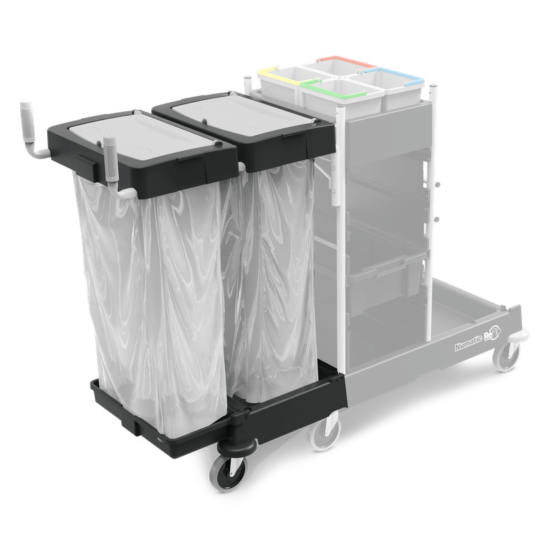 Conjunto de extensão para unidade de resíduos Numatic 240 litros para SM-4, revestido a pó, preto (Reflo) | Pacote (1 peça)