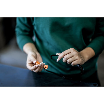 Tampões auditivos NITRAS, laranja, EN 352, saco plástico de 5 pares | Pacote (1 peça)