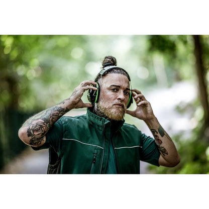 NITRAS MUTE DEFENDER PRO, protetores auriculares, preto / verde, plástico EN 352-1 | Pacote (1 peça)