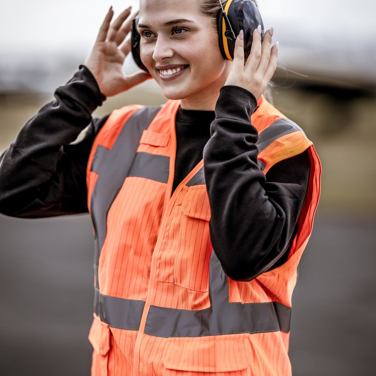 NITRAS MUTE DEFENDER PRO, protetores auriculares, preto / amarelo, plástico EN 352-1 | Pacote (1 peça)