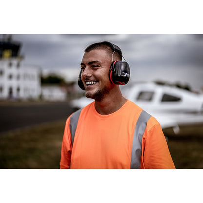 NITRAS MUTE DEFENDER PRO, protetores auriculares, preto / vermelho, plástico EN 352-1 | Pacote (1 peça)