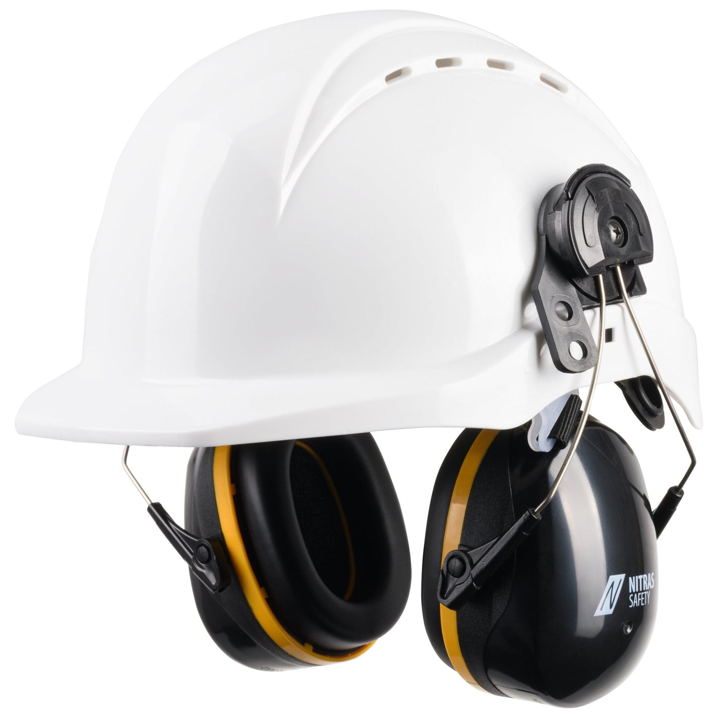 NITRAS MUTE DEFENDER PRO, protetores auriculares, preto / amarelo, plástico EN 352-3 | Pacote (1 peça)