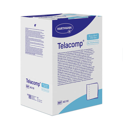 A gaze Telacomp® comprime 12 vezes 17 fios estéreis