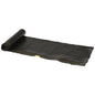 Um rolo de sacos de lixo Abena Re-Seller GmbH 120 L, c/ fita de fecho, 700x1010mm 55 my Preto (10 sacos/rolo), com um desdobramento parcial em fundo branco - ideal para eliminação de resíduos pesados.