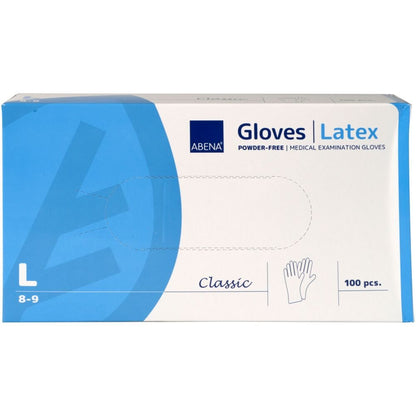 Luvas de látex clássicas, sem pó, lisas, naturais