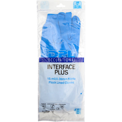 Um pacote de luvas de limpeza de nitrilo azul da Abena Re-Seller GmbH - luvas sem látex com informações de tamanho e segurança para uso seguro e confortável.