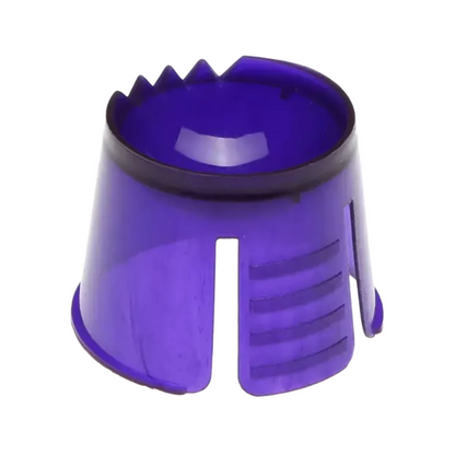 Um acessório cilíndrico azul feito de polipropileno com bordas entalhadas é destinado ao uso como componente em materiais dentários. Ele é fendido de um lado e provavelmente destinado a fins de dosagem ou mistura. Distribuído sob o nome do produto “AMPri PP Einweg Dappenbehälter zum Portionieren und Anmischen von Dentalmaterialien 1000 St.” pela AMPri Handelsgesellschaft mbH.