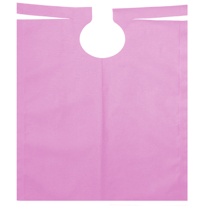 AMPri Avental de Paciente com Revestimento de PE, 500 x 600 mm de tamanho, agora está disponível em rosa com decote redondo e duas fitas fixas. Este babador retangular possui uma superfície texturizada e é, portanto, perfeito para tratamentos odontológicos, pois garante a proteção das roupas em ambientes odontológicos ou médicos. Disponível na AMPri Handelsgesellschaft mbH em várias cores em um rolo com 80 peças.