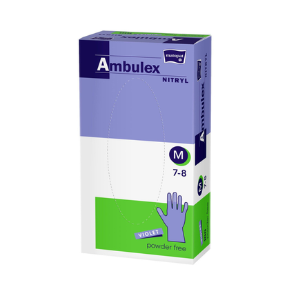 Luvas de nitrilo Ambulex violeta sem pó