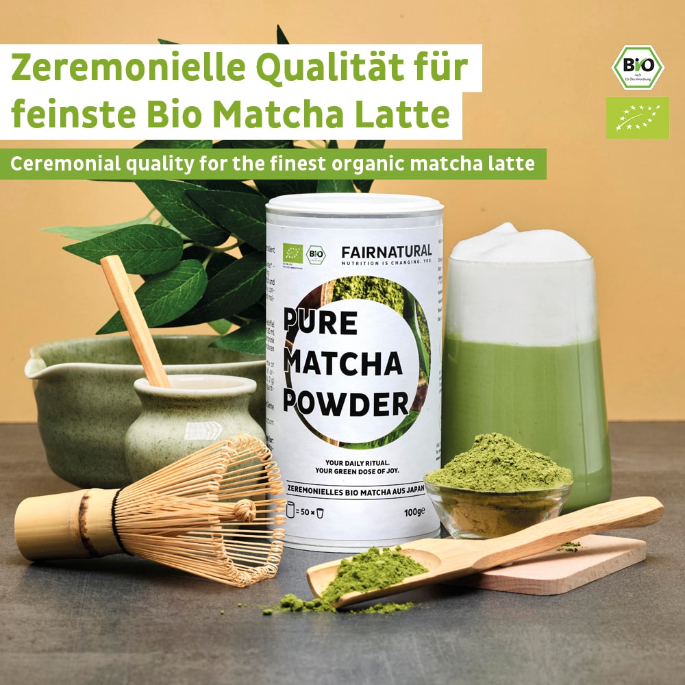 Pó matcha orgânico cerimonial do Japão