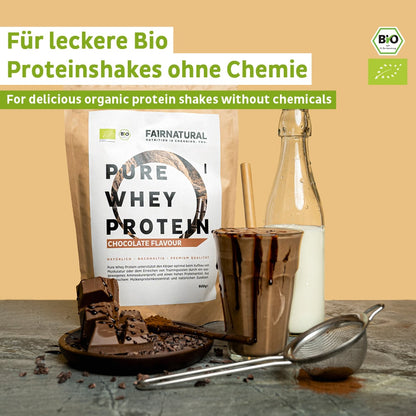 Whey protein orgânico em pó chocolate