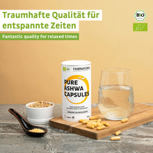 Cápsulas orgânicas de Ashwagandha