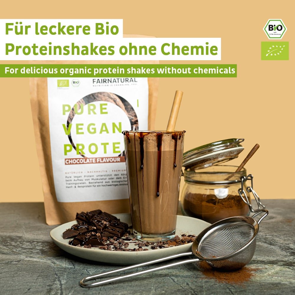 Chocolate em pó proteico vegano orgânico sem soja