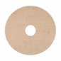 Um disco plano, redondo e bege com um orifício central, semelhante ao Arcora Feltro Profissional Almofada de Polimento de Lã de Ovelha (17", 432 mm) da Arcora International GmbH para polir pisos de madeira com máquinas até 350 RPM. O fundo é branco.