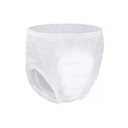 Uma fralda descartável BeeSana® Medi-Pants para adultos com incontinência urinária com cintura elástica, isolada em fundo branco.