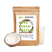 Proteína vegana orgânica em pó de coco sem soja